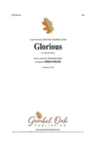 Glorious SSA choral sheet music cover Thumbnail